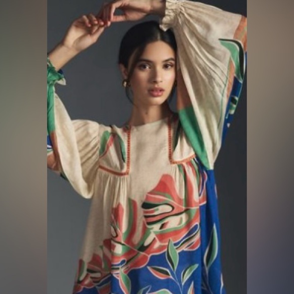 Anthropologie | Bl-nk Miranda Peasant Blouse (Lime)
